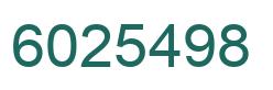 Number 6025498 green image