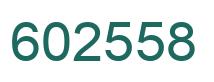 Number 602558 green image