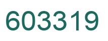 Number 603319 green image