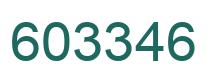 Number 603346 green image