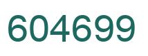 Number 604699 green image