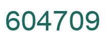 Number 604709 green image