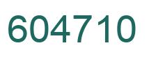 Number 604710 green image