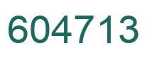 Number 604713 green image