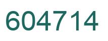 Number 604714 green image