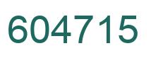 Number 604715 green image