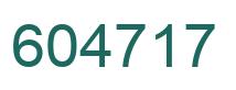 Number 604717 green image
