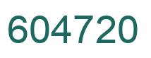 Number 604720 green image