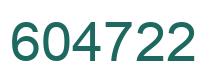Number 604722 green image