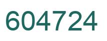 Number 604724 green image