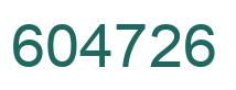 Number 604726 green image