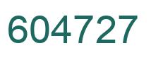 Number 604727 green image