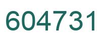 Number 604731 green image