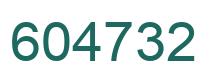 Number 604732 green image