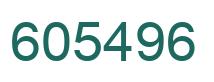 Number 605496 green image