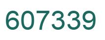 Number 607339 green image