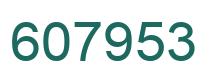 Number 607953 green image
