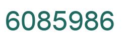 Number 6085986 green image