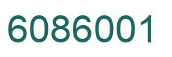 Number 6086001 green image