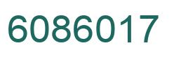 Number 6086017 green image