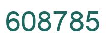 Number 608785 green image