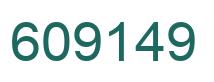 Number 609149 green image