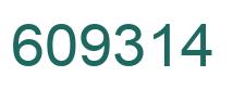 Number 609314 green image
