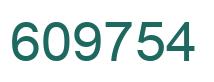 Number 609754 green image