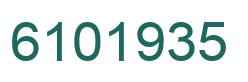 Number 6101935 green image