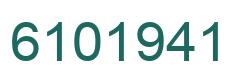 Number 6101941 green image