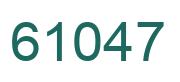 Number 61047 green image
