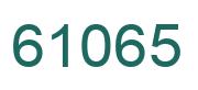 Number 61065 green image