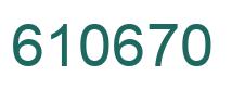 Number 610670 green image