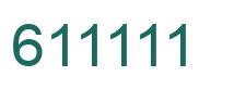 Number 611111 green image
