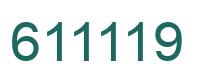 Number 611119 green image
