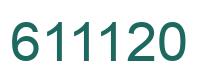 Number 611120 green image