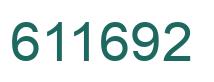Number 611692 green image