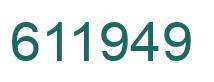 Number 611949 green image