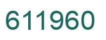Number 611960 green image