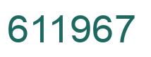Number 611967 green image