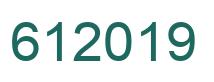 Number 612019 green image