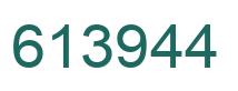 Number 613944 green image
