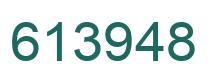 Number 613948 green image