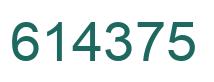 Number 614375 green image