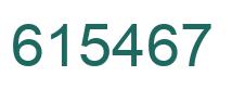 Number 615467 green image