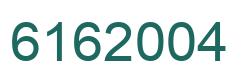 Number 6162004 green image
