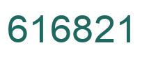 Number 616821 green image