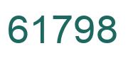 Number 61798 green image