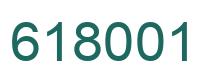 Número 618001 imagen verde