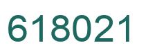 Number 618021 green image